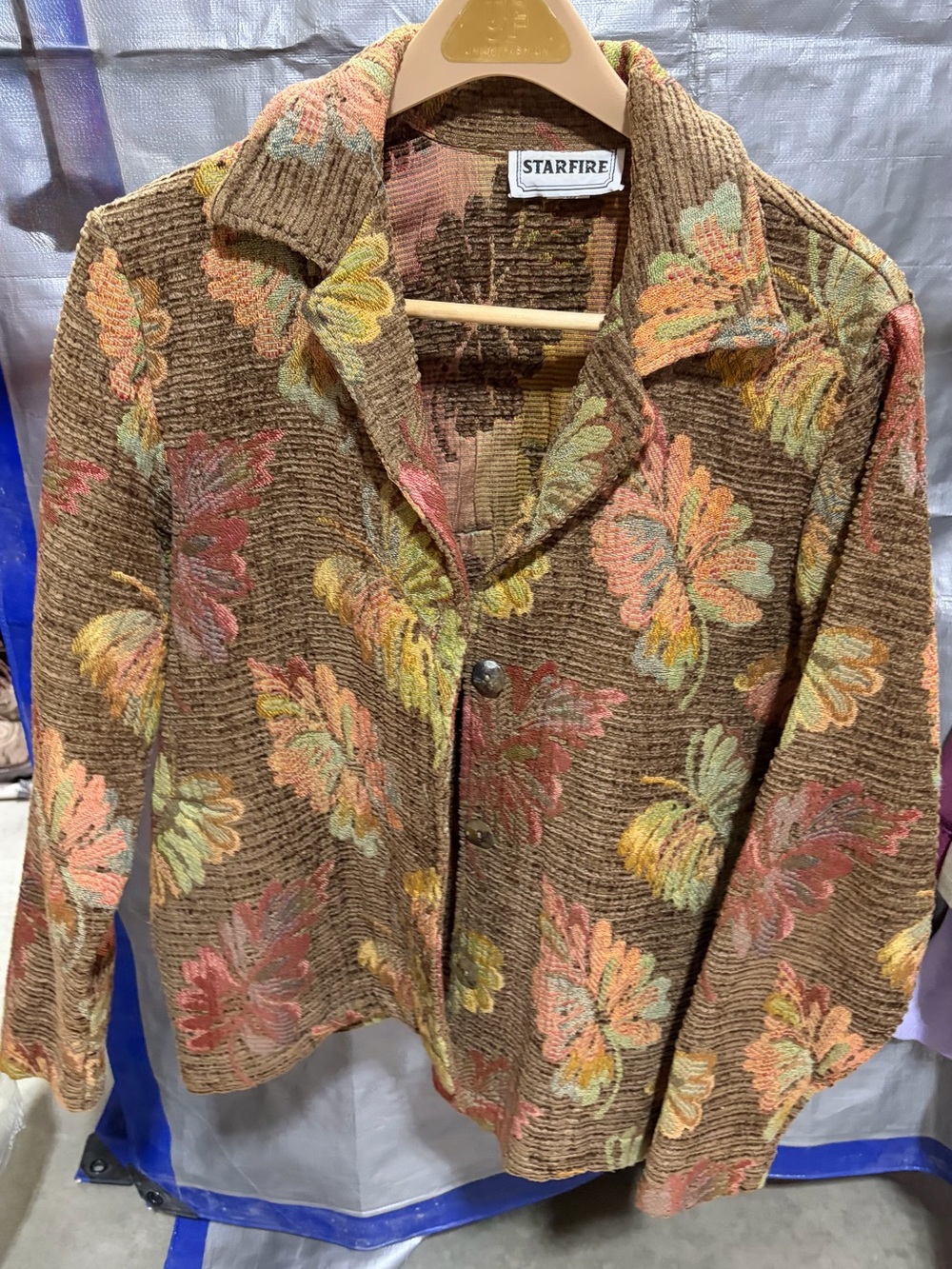 Starfire Brown Floral Corduroy Blazer